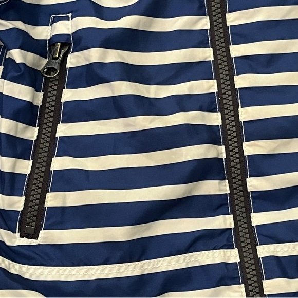 Baby Gap Windbuster Jacket Striped Blue and White size 3T lined - Picture 9 of 9